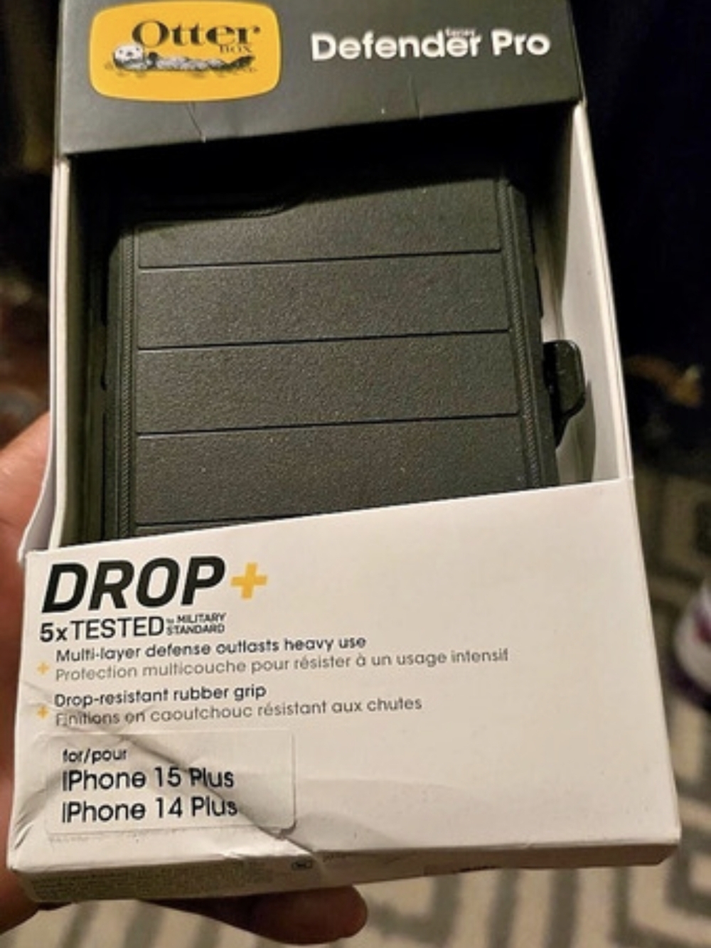 OtterBox Defender Pro iPhone 15 Plus/14 Plus Black NWT